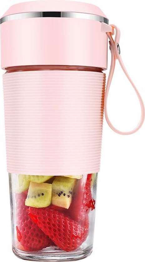 DMV Blender - Smoothiemaker roze - Mini blender - Blender to go - USB oplaadbaar - Blender Smoothie - Portable Blender - Smoothie mixer