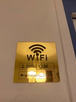 WIFI Ophangbordje - Goud - Minimalistisch - DIY - Ideaal voor gelegenheden of op kantoor