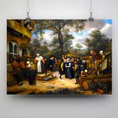 Poster Dorpsbruiloft 1650 - Jan Steen - 70x50cm