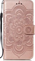 Apple iPhone 12 Bookcase - Roze - Bloemen - Portemonnee Hoesje - Pasjeshouder
