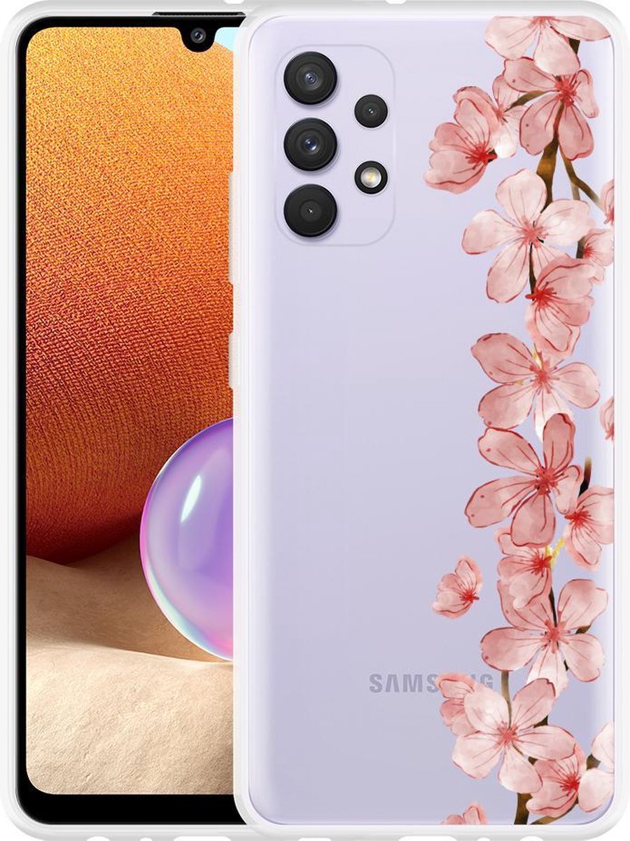 Samsung Galaxy A32 4G Hoesje Flower Branch - Designed by Cazy