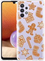 Hoesje Geschikt voor Samsung Galaxy A32 4G Christmas Cookies