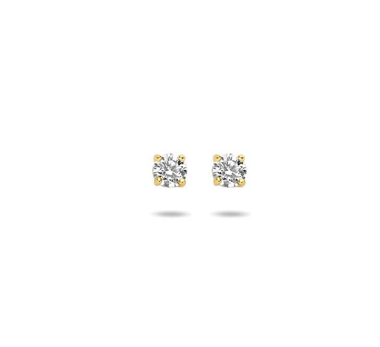 Boucles d'oreilles en or 14 carats style tendance N-joy 14807