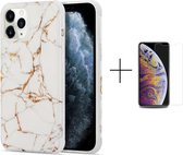 Luxe marmer hoesje voor Apple iPhone 11 | Marmerprint | Back Cover + 1x screen protector