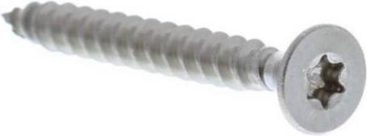 universele schroef platkop torx 4x50mm 15 stuks gegalvaniseerd