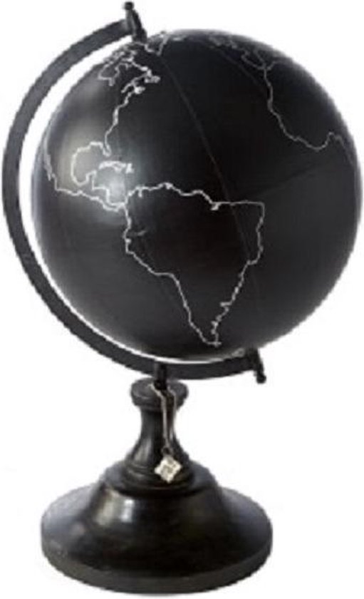 Savant Verbazing slim Riviera Maison - Vasco da Gama Globe - Wereldbol - Dia 31 cm - Zwart |  bol.com