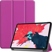 Voor iPad Pro 11 inch 2020 Custer Texture Smart PU lederen tas met slaap / waakfunctie en drievoudige houder (paars)