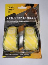 hardloop LED lampjes snap-on armbanden - wandel lampjes LED - goed zichtbaar hardlopen - hardloop verlichting