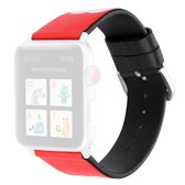 Love Series lederen vervangende horlogebanden voor Apple Watch Series 6 & SE & 5 & 4 40 mm / 3 & 2 & 1 38 mm (zwart rood wit hart)