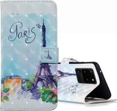 Voor Galaxy S20 Ultra 3D-patroon Magnetische zuiging Horizontale flip lederen tas met houder en kaartsleuven & portemonnee en fotohouder (ijzeren toren)