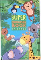 Super Colouring Book - Wilde dieren - Kleurboek - 96 pagina's