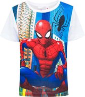 Marvel Spiderman T-shirt - wit - maat 92/98 (3 jaar)