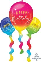 Amscan Ballon Supershape Birthday Fun 66 X 91 Cm Folie