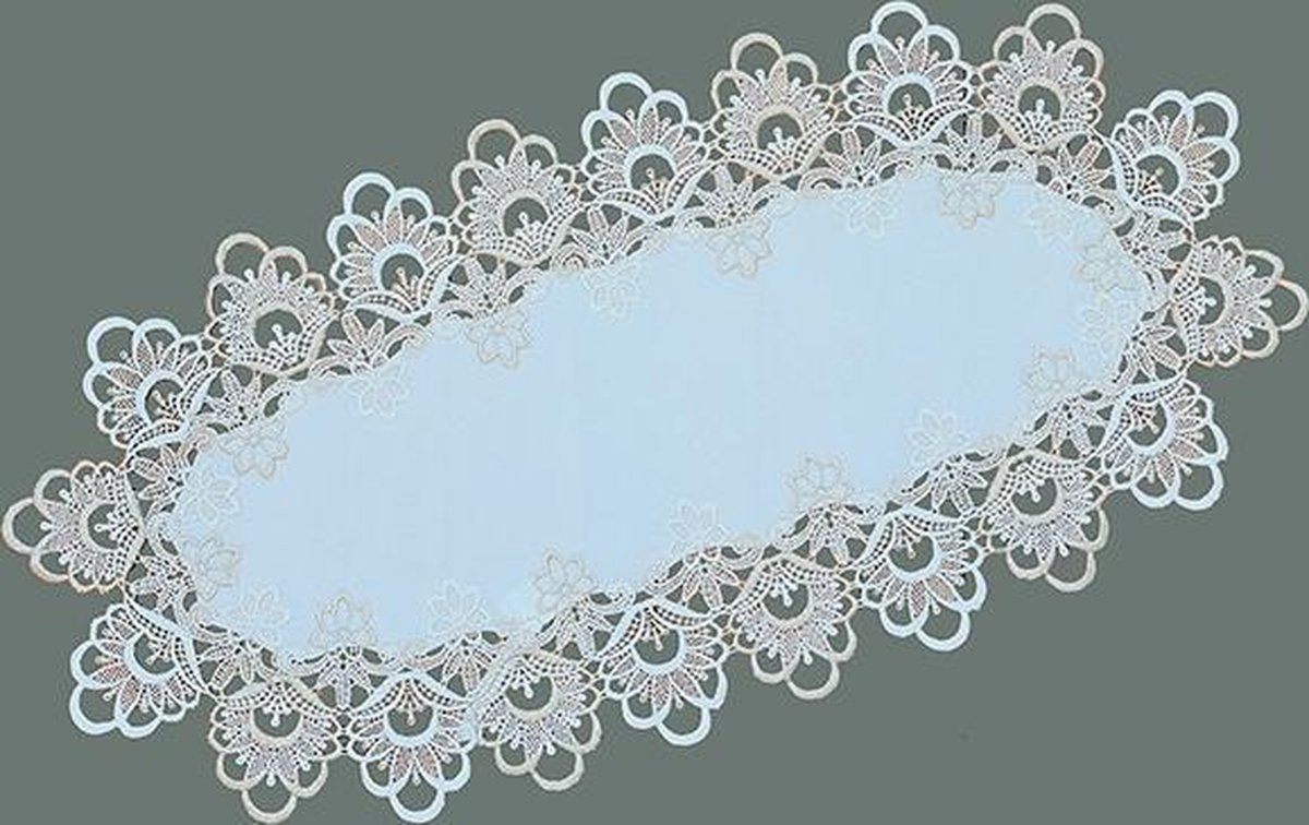 Tafelloper - Grof kant - Ecru - Beige - Loper 70 cm