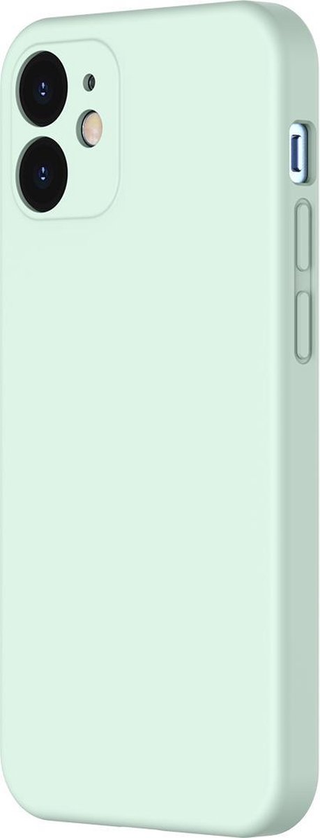 Siliconen case iPhone 12 Mini - silica gel - cyaan