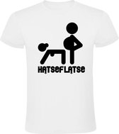 Hatseflatse Doggie Heren t-shirt |  Massa is kassa | hatseflatsen | Peter Gillis | Wit