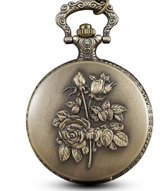 Ketting horloge brons bloemen Maxima Charme Bijoux