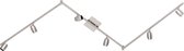 LED Plafondspot - Torna Micko - GU10 Fitting - 6-lichts - Rechthoek - Mat Nikkel - Aluminium