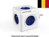 DesignNest PowerCube Original - Blauw - Type E (penaarde voor België) stopcontacten - Uitbreidingsmodel - Stekkerdoos - Adapter