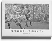 Walljar - Feyenoord - Fortuna 54 '67 II - Zwart wit poster
