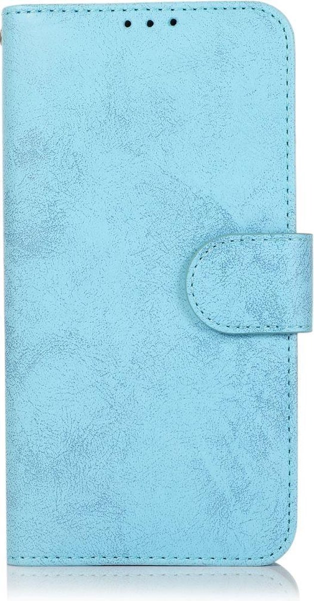 Mobigear Telefoonhoesje geschikt voor Apple iPhone 12 Pro Hoesje | Mobigear Wallet Uitneembare 2in1 Bookcase Portemonnee | Pasjeshouder voor 3 Pasjes | Telefoonhoesje voor Pinpas / OV Kaart / Rijbewijs - Babyblauw