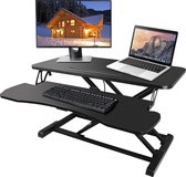 hoogte verstelbaar zit / sta bureau-Staal - Zwart-Computer game bureau gaming desk