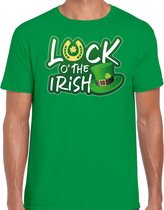 St. Patricks day t-shirt groen voor heren - Luck of the Irish - Ierse feest kleding / outfit / kostuum L