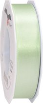 1x Luxe Hobby/decoratie pastelgroene satijnen sierlinten 2,5 cm/25 mm x 25 meter- Luxe kwaliteit - Cadeaulint satijnlint/ribbon