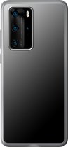 Huawei P40 Pro - Smart cover - Grijs Zwart - Transparante zijkanten
