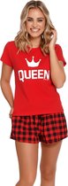 Pyjama en coton pour femme - Manches courtes et shorts - Queen Red Short PM.9996 XL