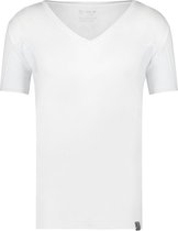 RJ Bodywear Sweatproof T-shirt (1-pack) - heren T-shirt met anti-zweet oksels - diepe V-hals - wit - Maat: S