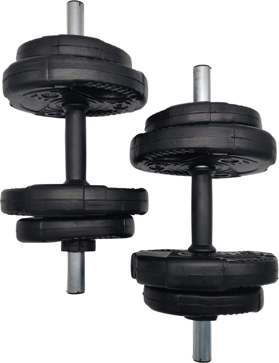 Pochon Fit - Verstelbare Dumbells - 2 x 8 Kg Set - Zwart - Gewichten - Kunststof - Pochon
