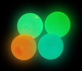 Globbles balls - Sticky balls - 4 stuks - Sticky balls glow in the dark