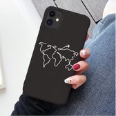 iPhone 7 / 8 / SE 2020 case - Telefoonhoesje - Wereldkaart
