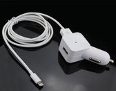 Muvit autolader Apple lightning  connector - wit - 1 Amp - 1.2m