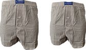 Embrator 2-stuks mannen Boxershort geweven katoen wit/beige/zwart XL