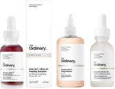 Trio set|The Ordinary |Peeling Solution And Hyaluronic Face Serum| AHA 30% + BHA 2% Peeling Solution | Hyaluronic Acid 2% - B5| Glycolic Acid 7% Toning Solution|Tegen onzuiverheden