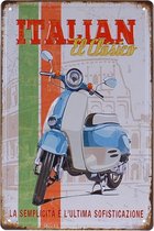 Metalen plaatje - Italian El Clasico - Vespa