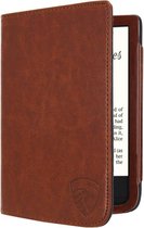Luxe Hoesje Geschikt voor Pocketbook Touch Lux 5 Hoes Cover Cognac Bruin