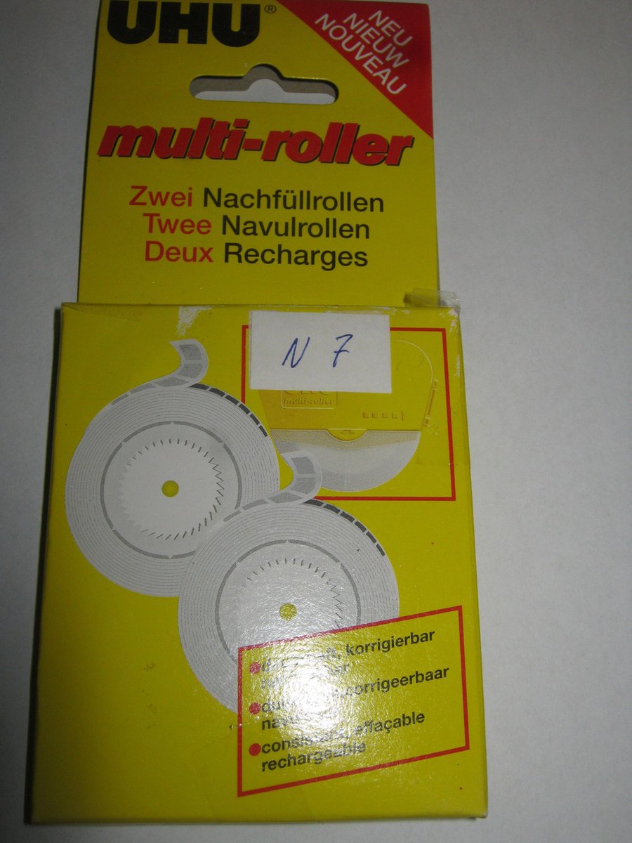 UHU Multi-roller Lijmroller 2 x 8mtr navullingen / refill