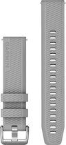Bracelet en silicone à dégagement Quick 20 mm - Grijs avec boucle argentée