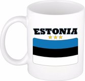 Beker / mok met de Estlandse vlag - 300 ml keramiek - Estland