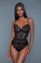 Bettany Kanten Body - Zwart - Dames Lingerie - XL - Body - Zwart - Discreet verpakt en bezorgd