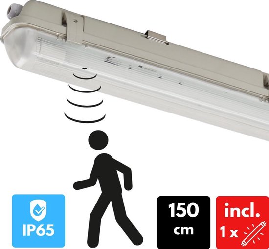 Proventa Outdoor LED TL lamp met bewegingssensor en daglichtsensor - Waterdicht - 150 cm