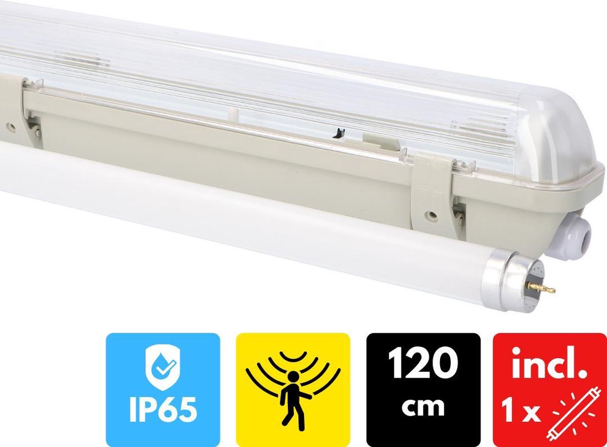 Proventa Outdoor LED TL lamp met bewegingssensor en daglichtsensor -  Waterdicht - 120 cm | bol.com