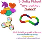 Fidget Toys pakket 3 delig - Budget - Pop It - Friemel toy - Led spinner