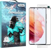 Atouchbo Light Sensitive Samsung S21 Screenprotector - 99D - Laminated glass - anti bacterieel