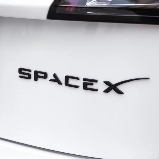 Spacex Zwart Embleem Tbv Tesla Model 3 S X Y Logo Achterklep Kofferdeksel Bol Com