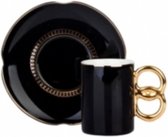 Porseleinen 6 persoons espresso set - White of Black