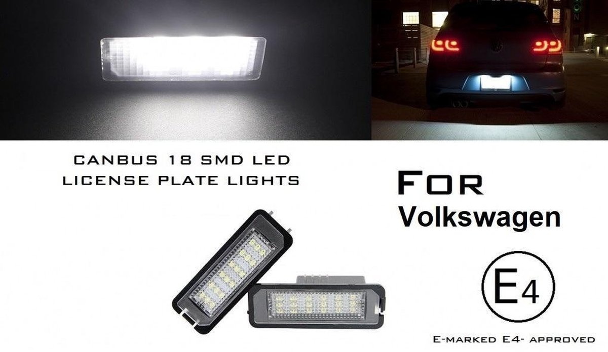 LED Kentekenverlichting set voor VW Volkswagen Golf 4 5 6 7 Amarok Bora Eos  Lupo... | bol.com